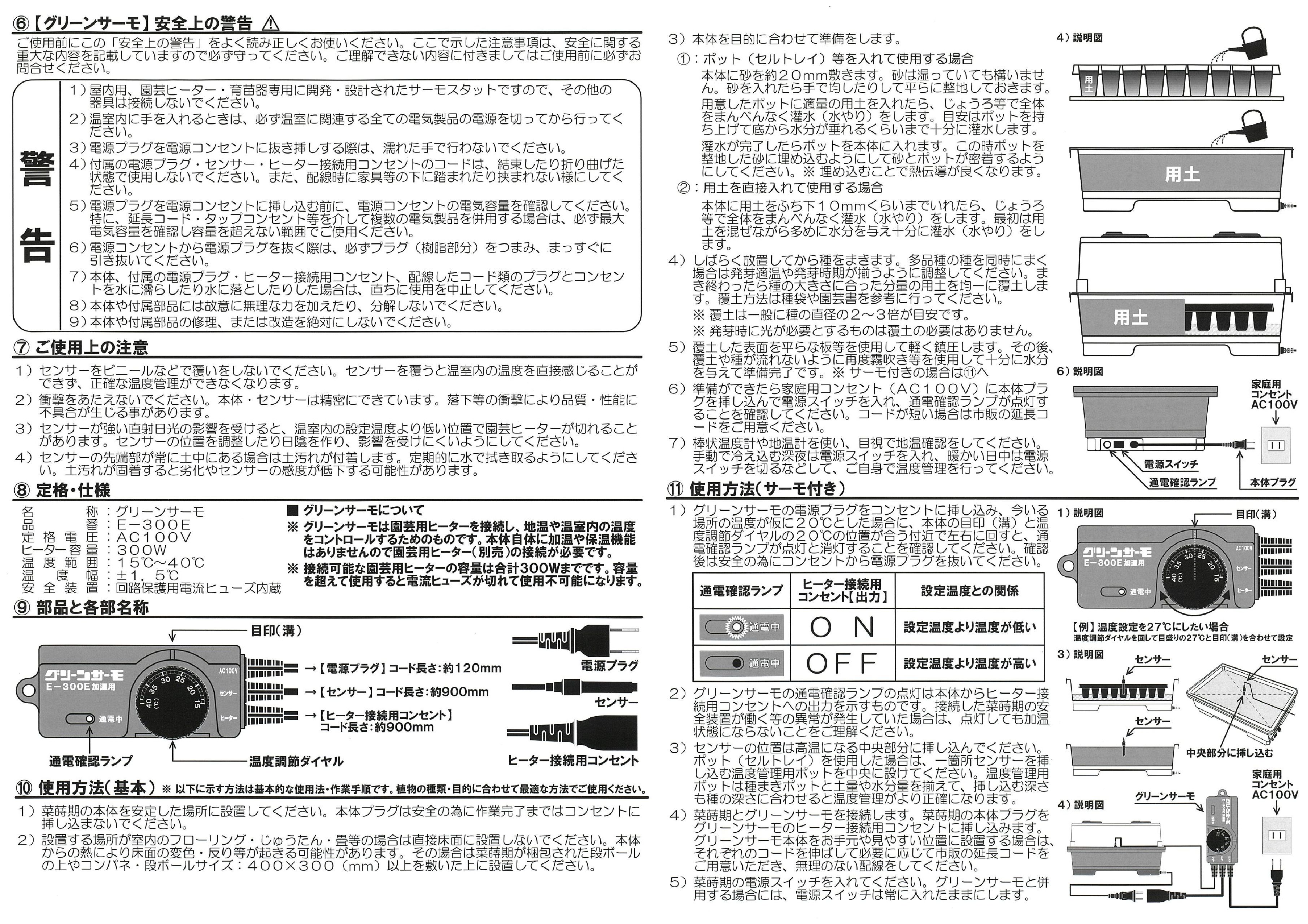 取扱説明書 菜蒔期裏 2202|昭和精機工業(株)